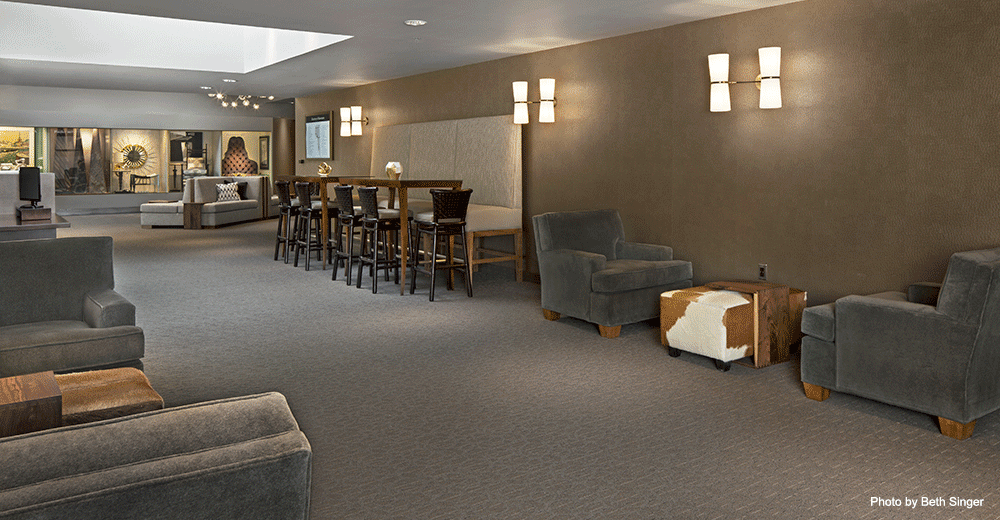 Meeting space in Main Lobby. Photo by Beth Singer