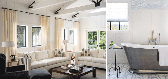 James Douglas Interiors living room and bath