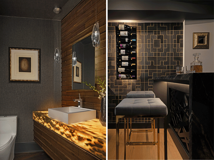 Design by Margeaux Interiors. Left: photograph by Beth Singer. Right: photograph by Joseph Tiano.