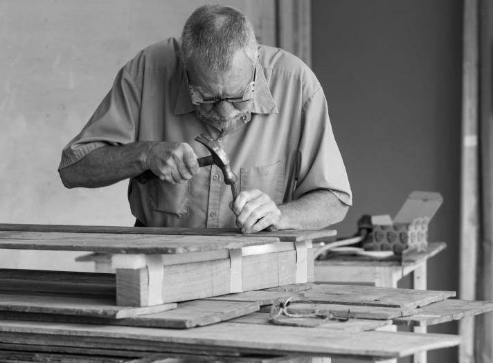 Verellen craftsman making furniture
