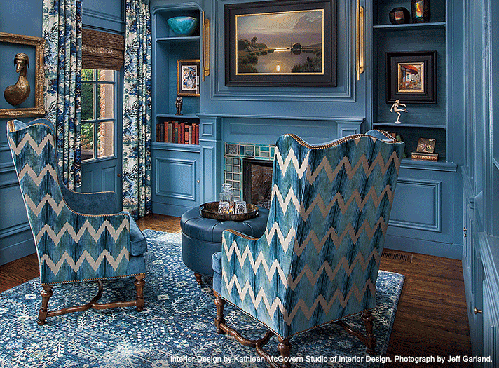 Interior Design by Kathleen McGovern Studio of Interior Design. Photograph by Jeff Garland.