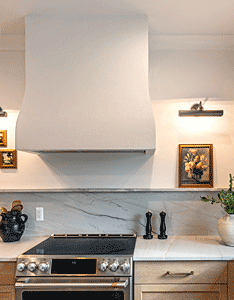 Plaster range hood