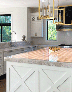 E.W. Kitchens backlit countertop
