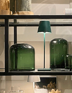 Emerald green transparent vases
