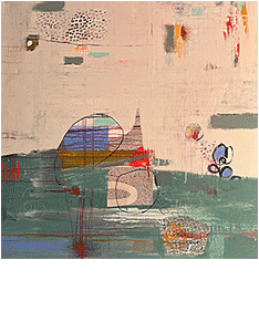 Claudia Hershman mixed media on canvas