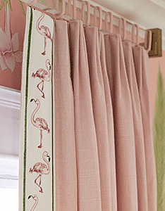 Samuel & Sons Flamingo Court Embroidered Border