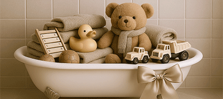 Ann Sacks tub of toys