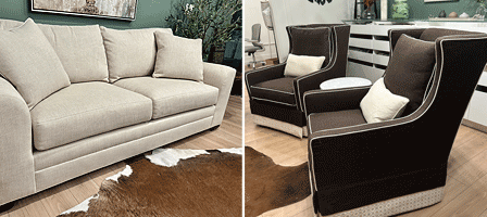 Century sleeper and CR Laine chairs