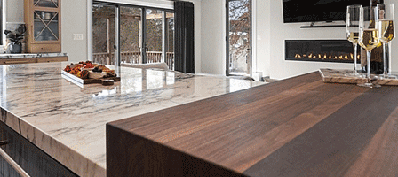 E.W. Kitchens wood countertop