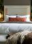 29 - GHK | Bed Shot with White Bedding and Bench with Brown Fur Throw at End of Bed