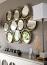 9 - GHK | Long Console on Rivets Wallpaper Wall with Circles Mirror
